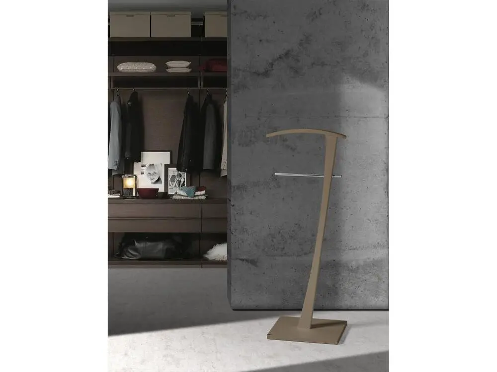 Valet de nuit - H115cm x L48cm x P28cm - hêtre massif moka - Lindes