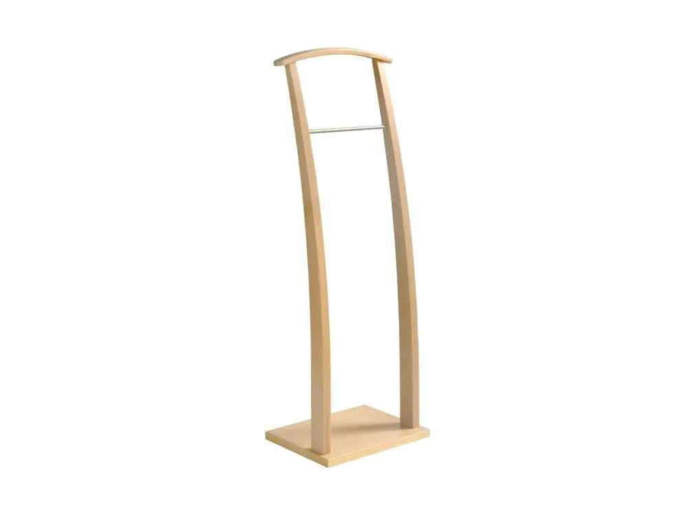 Valet de nuit - H117cm x L40cm x P28cm - hêtre massif naturel - Curves Compatible avec la plupart des modèles