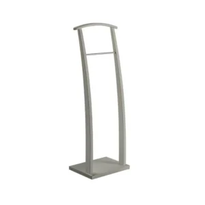Valet de nuit - H117cm x L40cm x P28cm - hêtre massif taupe - Curves - Compatible Universelle