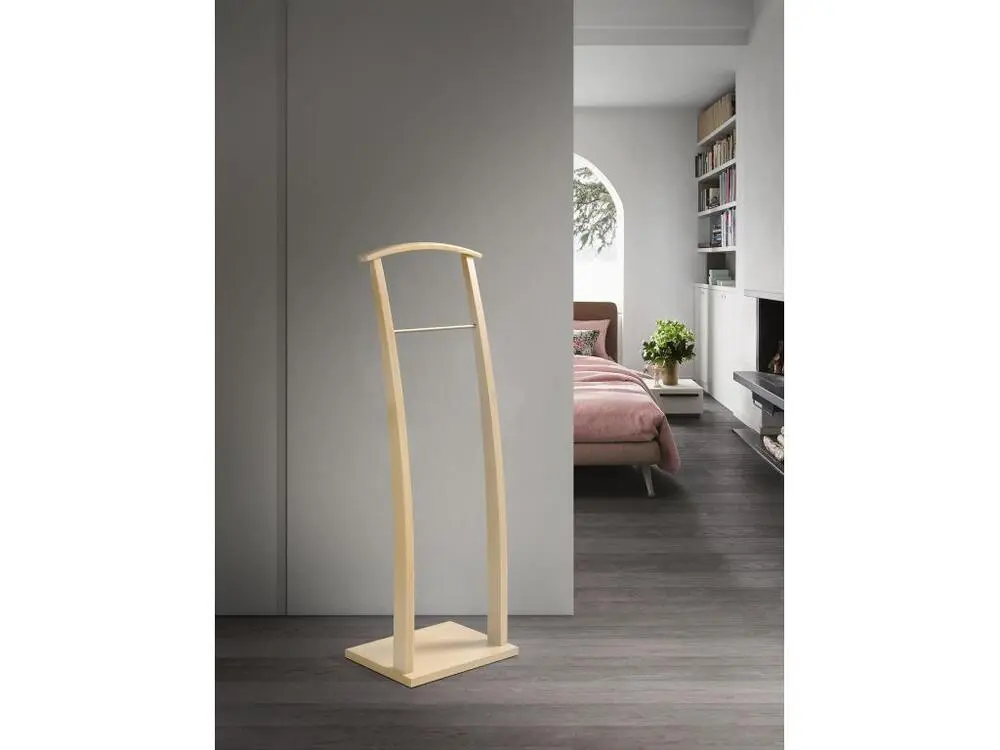 Valet de nuit - H117cm x L40cm x P28cm - hêtre massif chêne manifeste - Curves