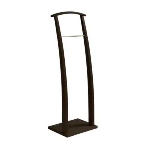 Valet de nuit - H117cm x L40cm x P28cm - hêtre massif wenge - Curves avec mousses incluses