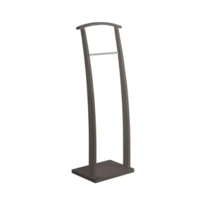 Valet de nuit - H117cm x L40cm x P28cm - hêtre massif moka - Curves pour stockage extérieur