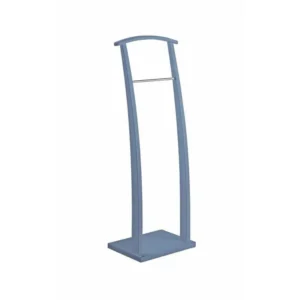 Valet de nuit - H117cm x L40cm x P28cm - hêtre massif bleu - Curves - Compatible Universelle