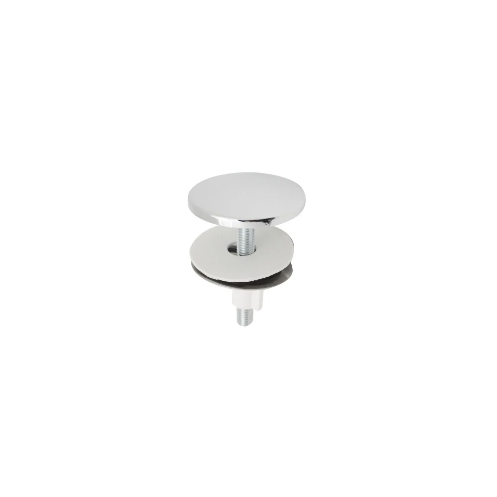 Cache trou pour lavabo en laiton chromé type pesant