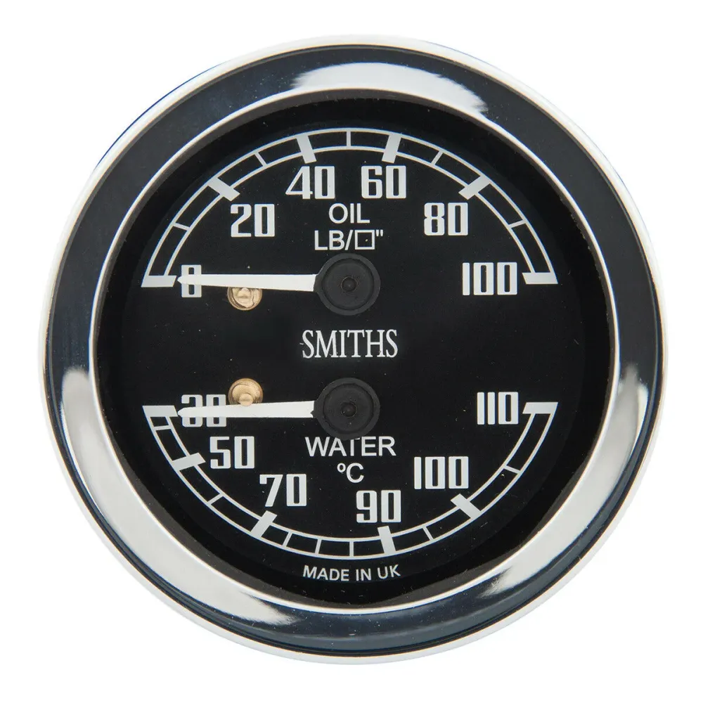 DOUBLE GAUGE, WATER TEMPERATURE & OIL PRESSURE