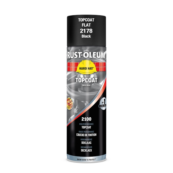 Fluide hydraulique Peinture en érosol HARD HAT - noir RAL 9005 - mat - 500 ml - RUST-OLEUM