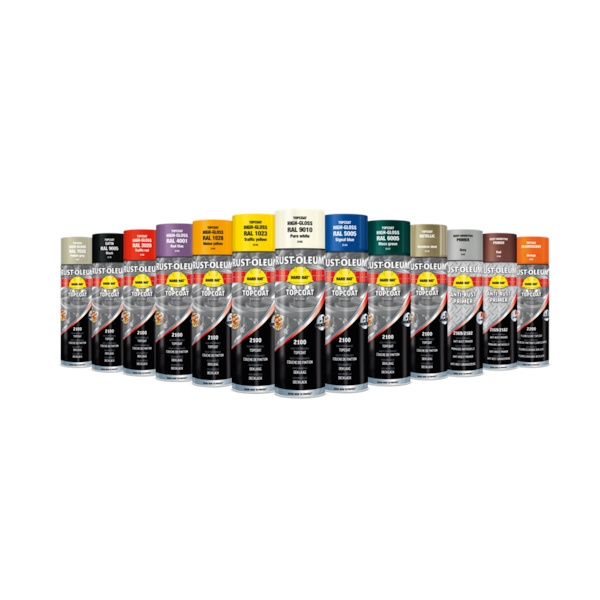 Peinture en érosol HARD HAT - aluminium blanc RAL 9006 - brillant - 500 mL - RUST-OLEUM (Norme API CK-4)