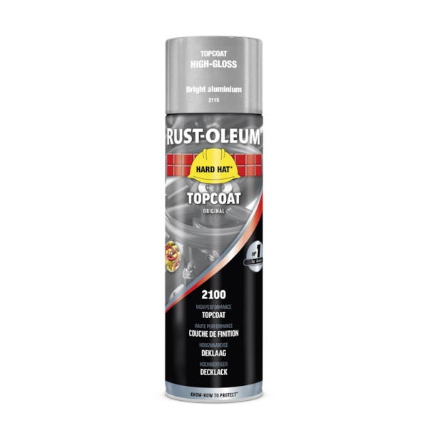 Lubrifiant transmission Peinture de finition en érosol HARD HAT Aluminium brillant - 500 mL - RUST-OLEUM