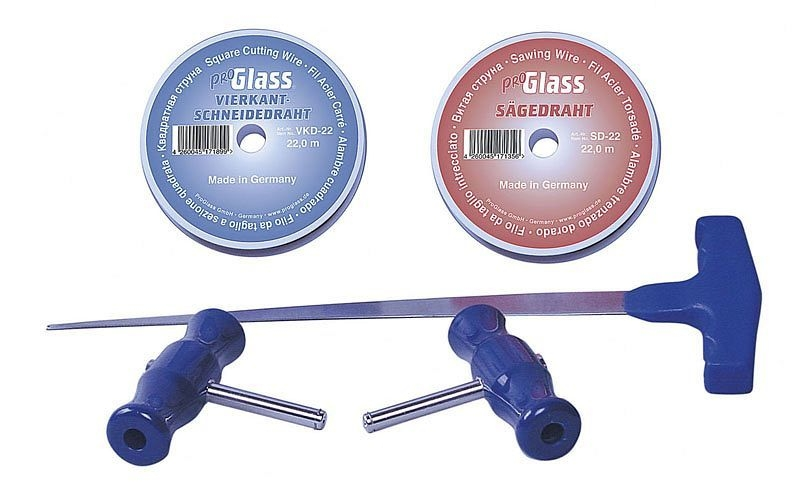 Insert fileté hélicoïdal Kit de coupe-fil ProGlass DSS avec scie et fil de coupe 5 pièces DSS-704 choisir à bas prix