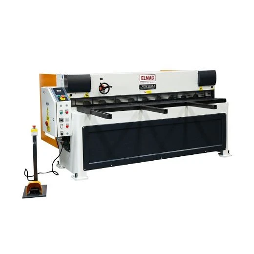 Cisaille mécanique à tôle ELMAG exemple LRGM 2550-25mm-NC jauge arrière de contrôle 750 mm 81322 acquérir à bas prix