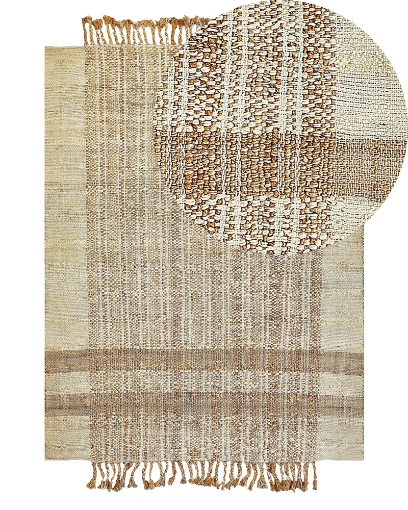 Jute Area Rug 140 x 200 cm Écru ORTAOBA