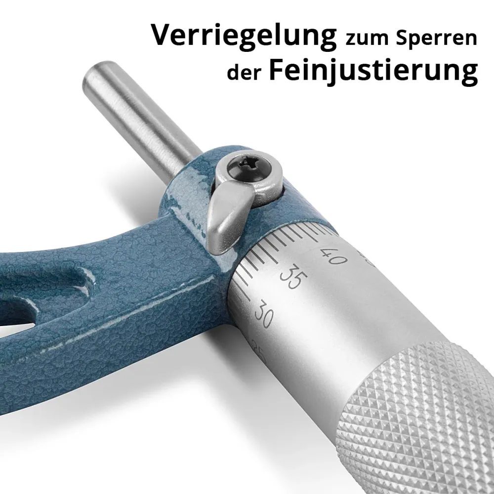 Mécanisme d'acier Vis de repasse avec une plage de mesure de 25 à 50 mm DIN 863 micromètre / vis de mesure / vis micrométr...