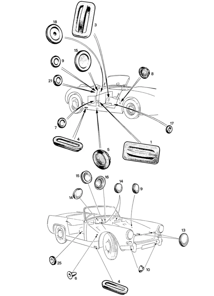 PLUG OIL FILLER MGB