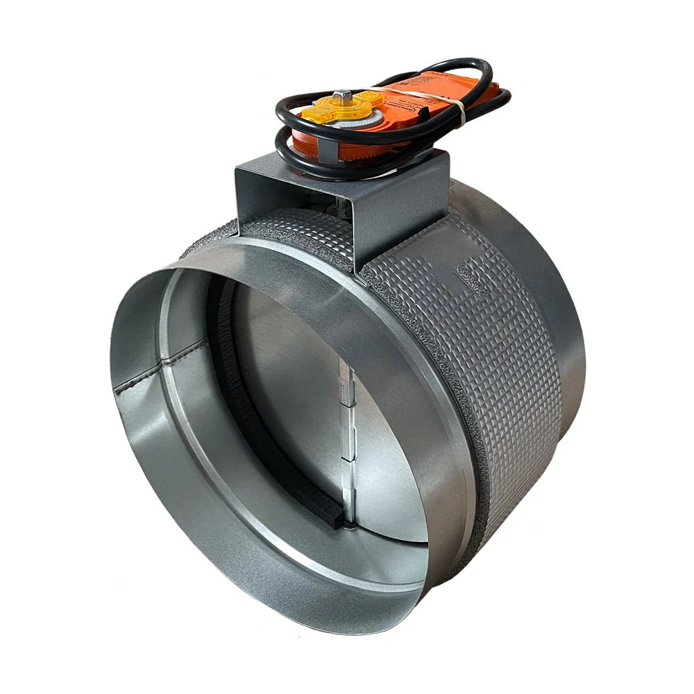 Registre motorisé acier galvanisé Ø250 mm avec servomoteur 230 volts