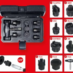 KS Tools Jeu de profils spéciaux pour service d'huile 3/8" pour bouchons de vidange d'huile en...