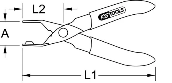 KS Tools Pince à clips de garniture extrémité de pince 80° 200 mm 115.1088 choisir à bas prix