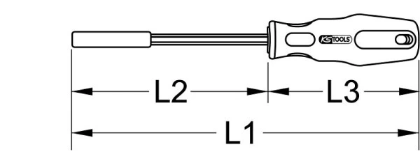 KS Tools Tournevis à embout 1/4" en acier inoxydable 206 mm 153.1050 se fournir à bas prix