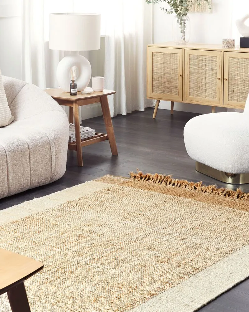 Vloerkleed jute chamois 160 x 230 cm DEDEMLI