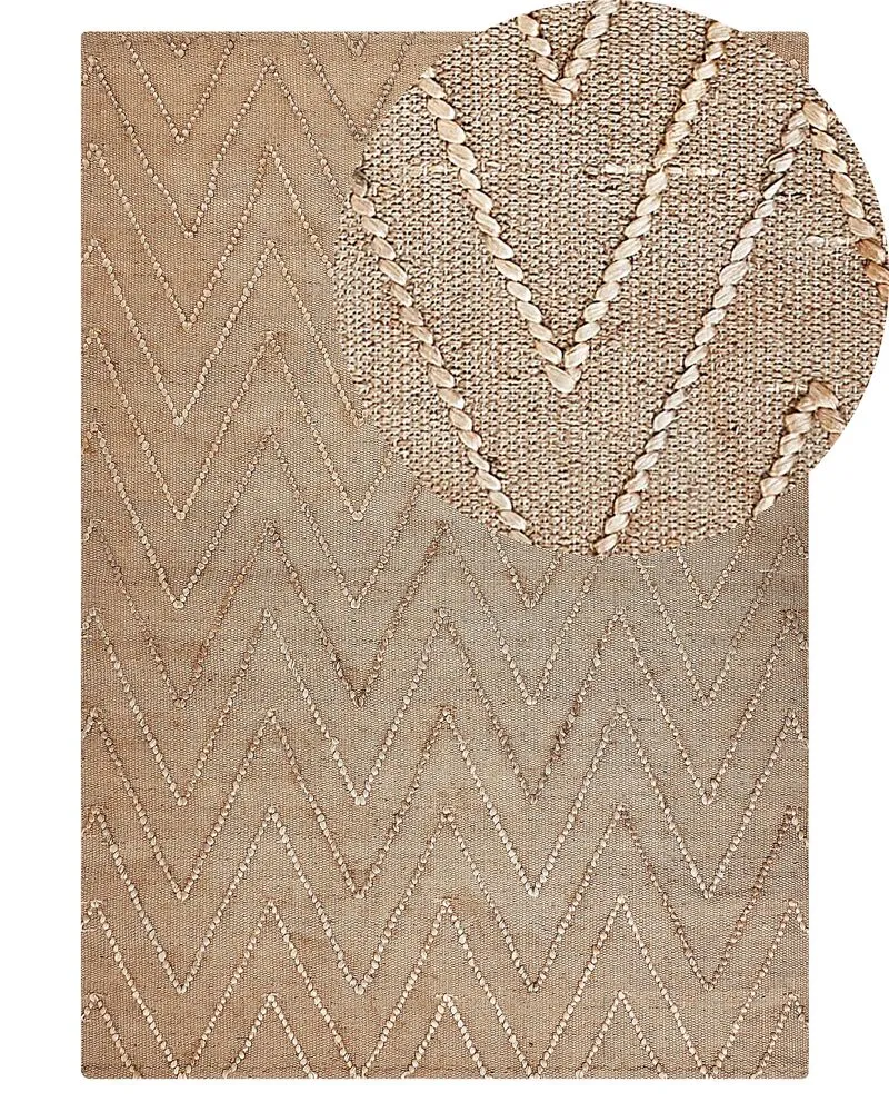 Vloerkleed jute crème 160 x 230 cm DADAY
