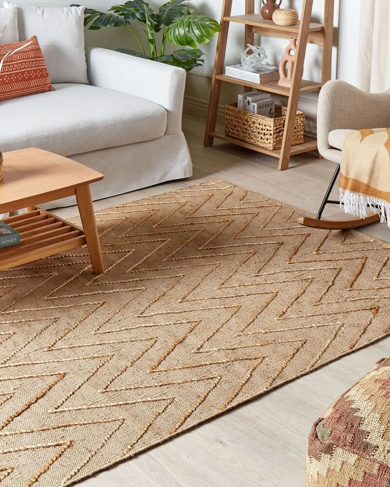 Vloerkleed jute crème 160 x 230 cm DADAY
