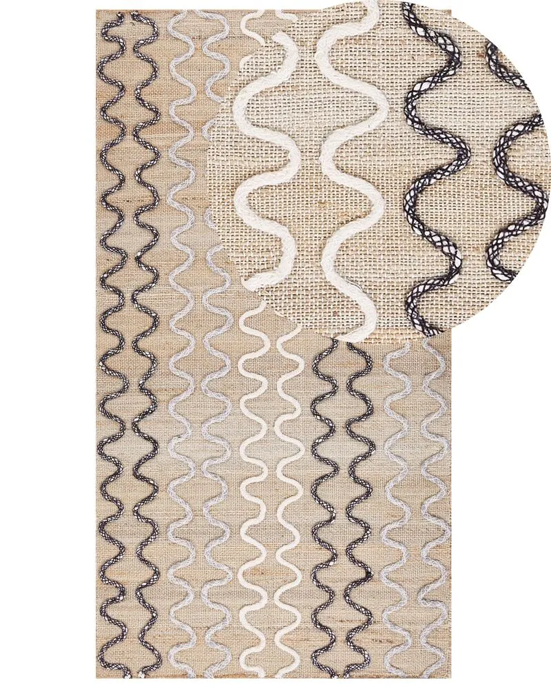 Vloerkleed jute écru 80 x 150 cm SOGUT