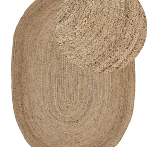 Vloerkleed jute écru 160 x 230 cm DEMIRCI