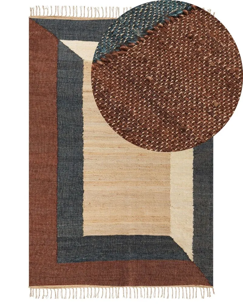 Vloerkleed jute meerkleurig 160 x 230 cm ORTAKOY
