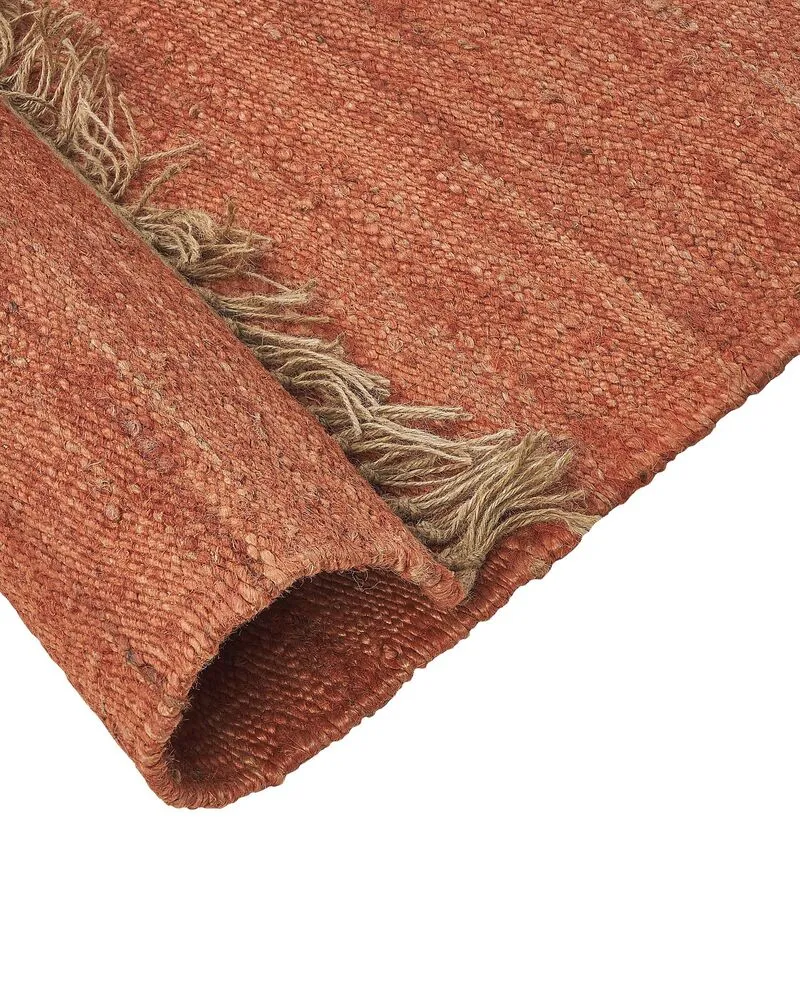 Vloerkleed jute rood 160 x 230 cm LUNIA