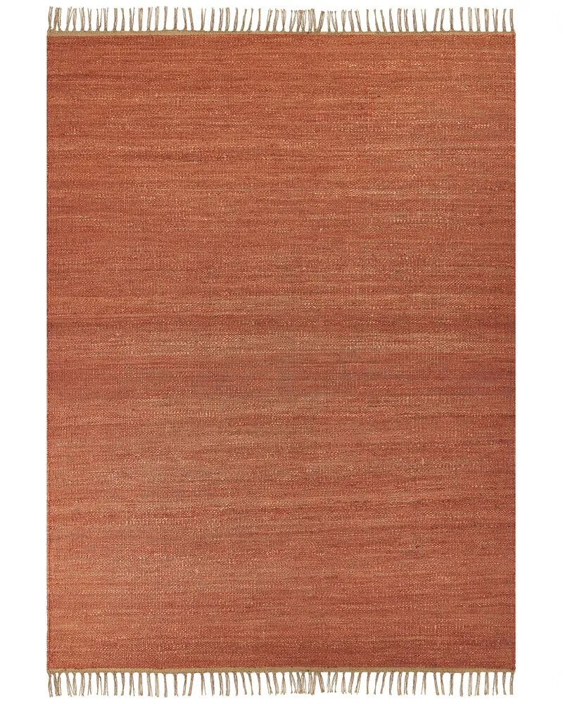 Vloerkleed jute rood 160 x 230 cm LUNIA