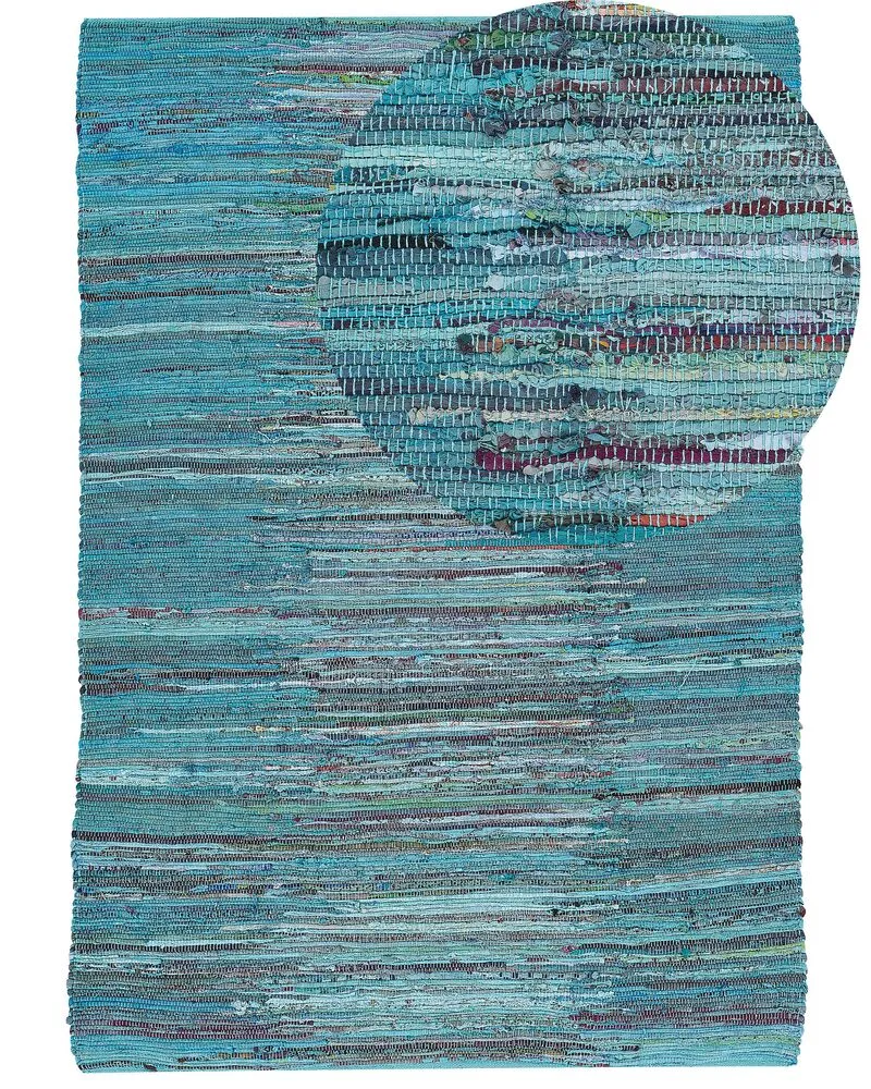 Vloerkleed katoen blauw 160 x 230 cm MERSIN