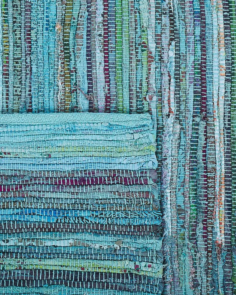 Vloerkleed katoen blauw 160 x 230 cm MERSIN