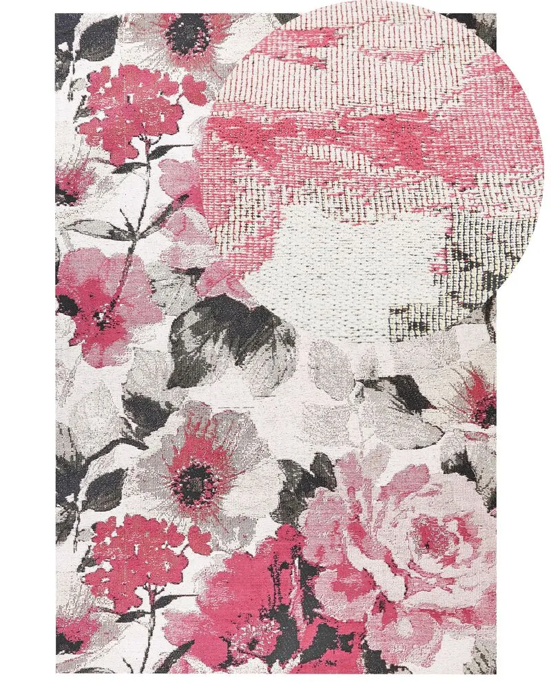 Vloerkleed katoen roze 200 x 300 cm EJAZ