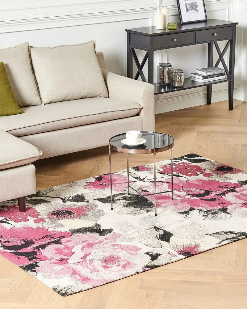 Vloerkleed katoen roze 200 x 300 cm EJAZ