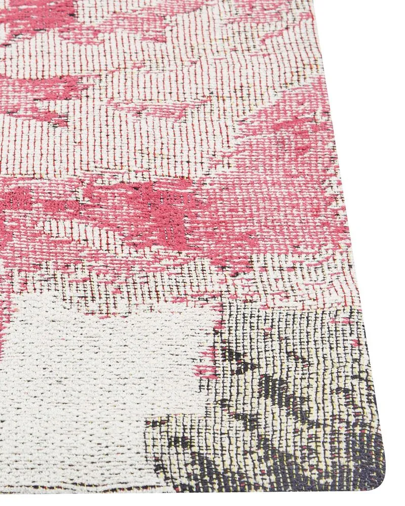 Vloerkleed katoen roze 200 x 300 cm EJAZ