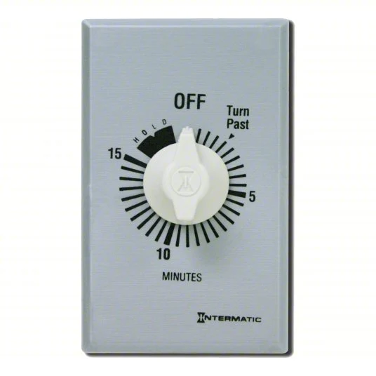 277V AC Spring Wound Countdown Timer Wall Plate Included FF15MH