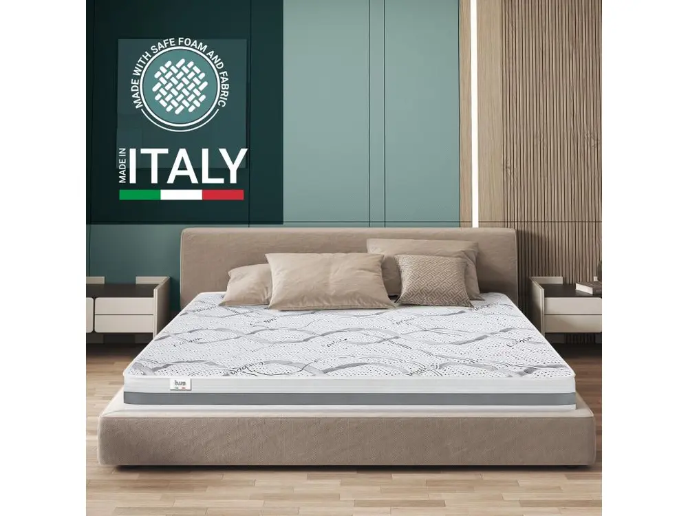 Matelas Accessible 75 x 220 à mémoire | Premium Quality | Hauteur 16 cm | Made Italy