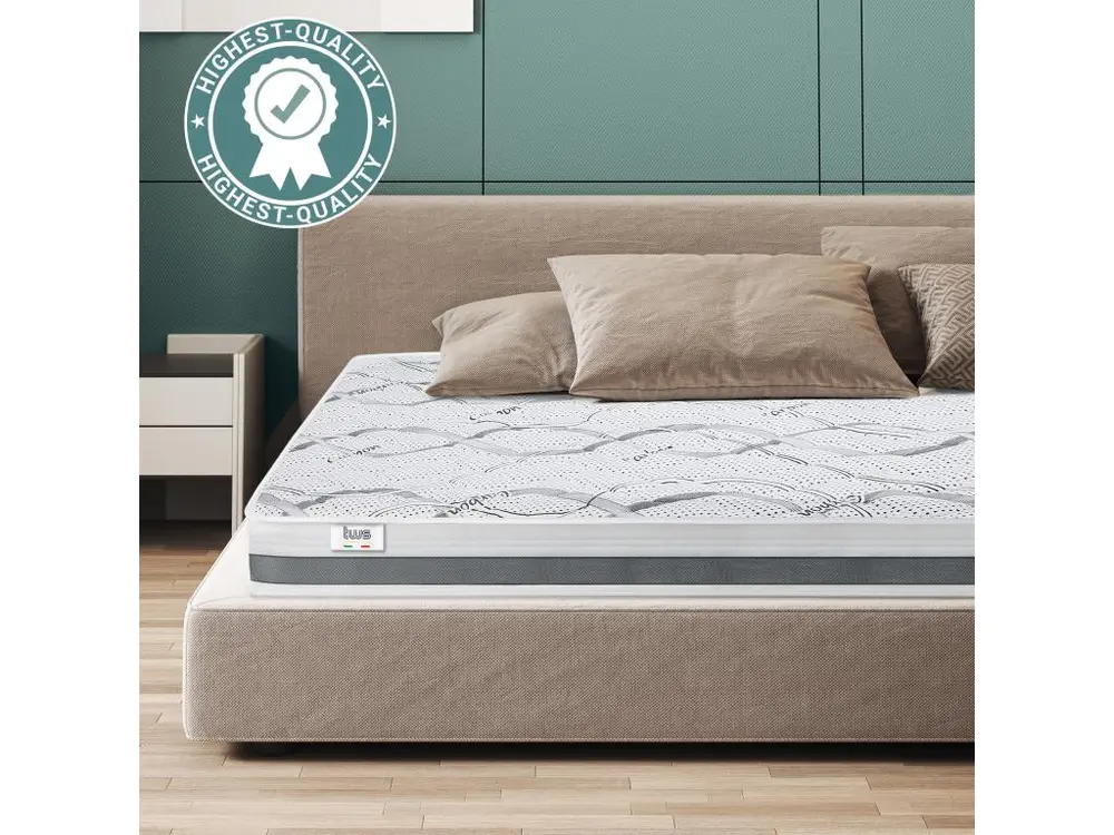 Matelas Accessible 75 x 220 à mémoire | Premium Quality | Hauteur 16 cm | Made Italy