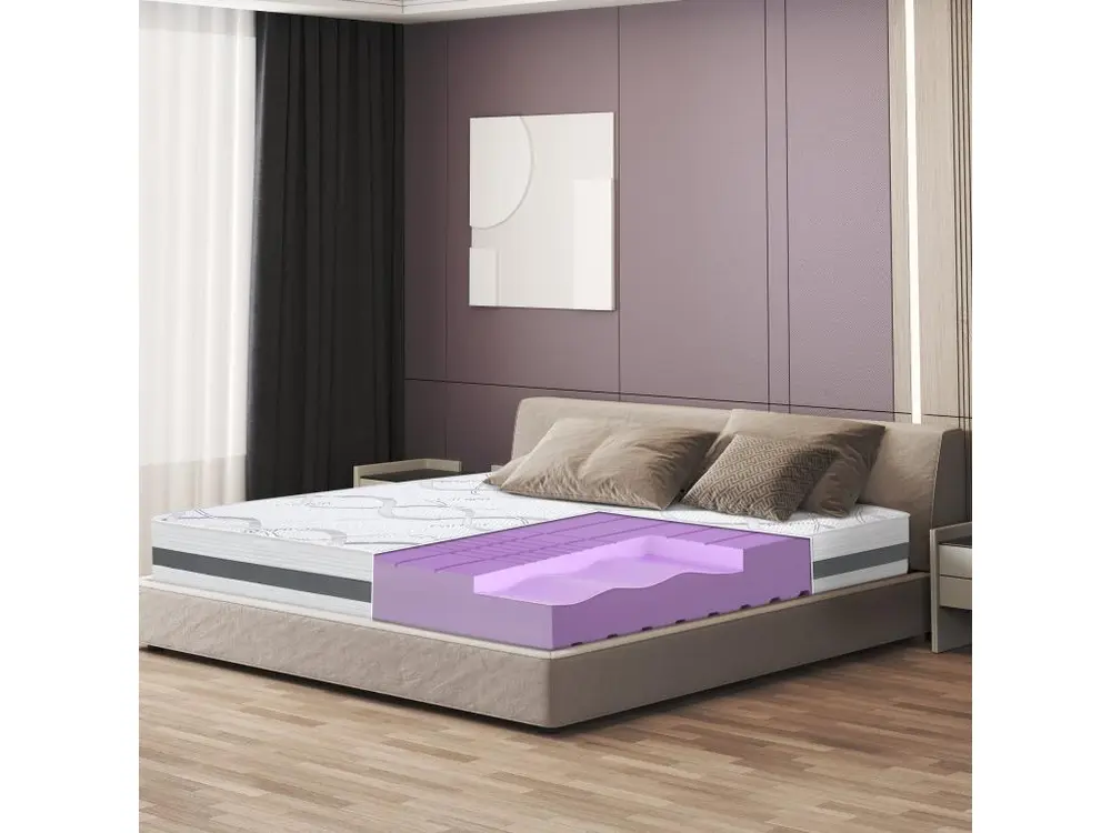 Matelas Double 145 x 170 à mémoire | Prestigieux Quality | Hauteur 25 cm | Made Italy