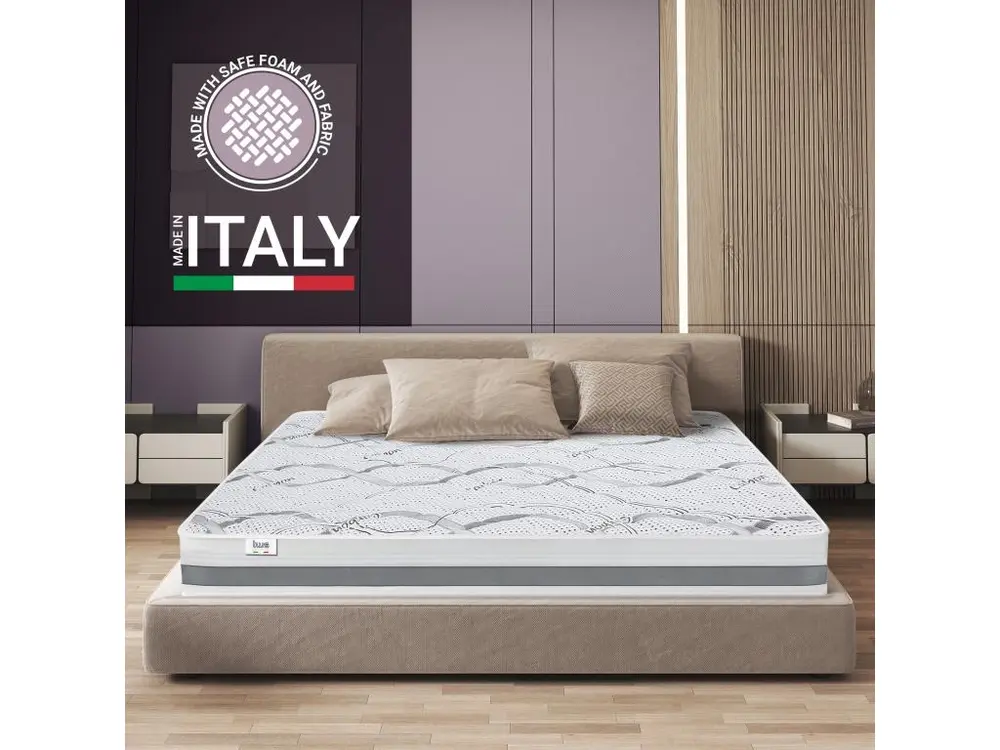 Matelas Double 145 x 170 à mémoire | Prestigieux Quality | Hauteur 25 cm | Made Italy