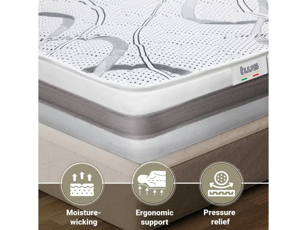 Matelas Simple 135 x 170 à mémoire | Exclusif Quality | Hauteur 20 cm | Made Italy