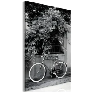 Tableau Ancien Bicycle and Flowers (1 Part) Vertical : Taille - 80 x 120 cm