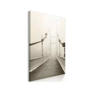 Tableau Villes Bridge Fog (1 Part) Vertical : Taille - 80 x 120 cm