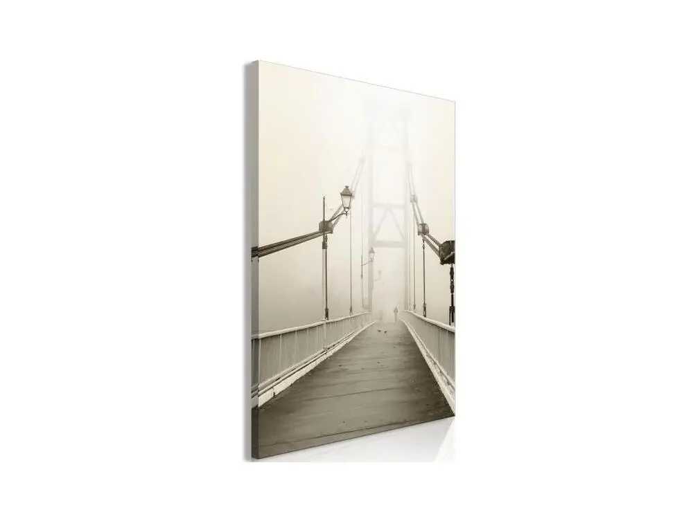 Tableau Villes Bridge Fog (1 Part) Vertical : Taille - 80 x 120 cm