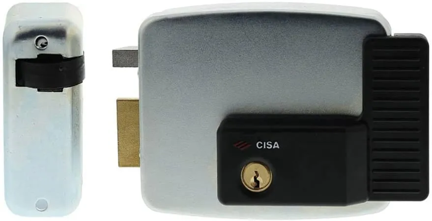 Serrure électrique à étaler sur cylindre d'ouverture intérieure avec toit de protection CISA ART. 11721