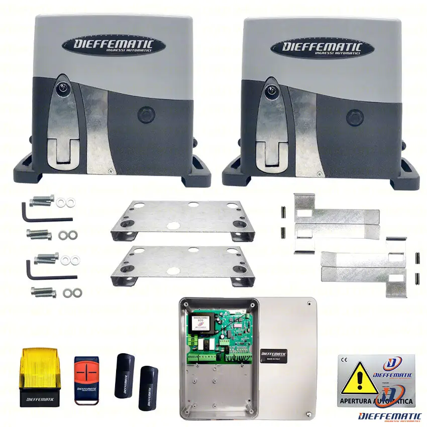 Biellette de barre Kit Set Cancello 2 Due Motori Doppia Anta Scorrevole 1600kg+1600kg Kv16