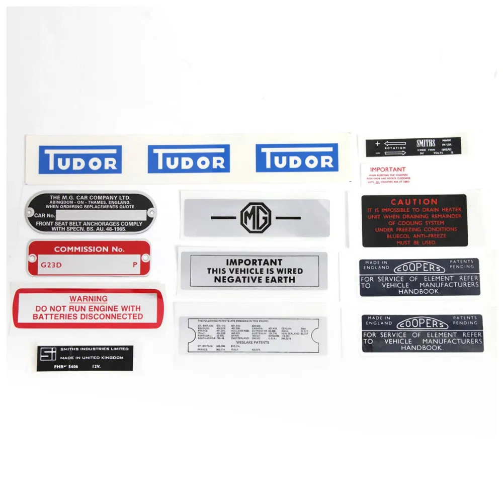 DECAL KIT MGB GT 1968-1969