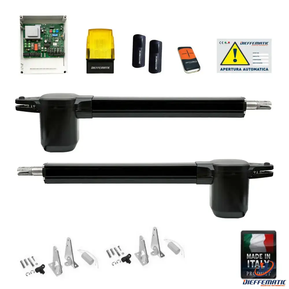 Kit Bhe 400 Automazione Cancello Battente Apricancello Motori 220v 230v Dfm en acier trempé