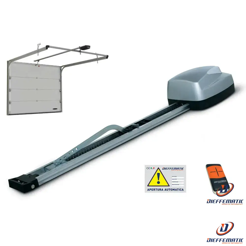 Kit Set Aprigarage Automazione Porta Garage Basculante Sezionale Motore 24v Dfm avec étui de rangement