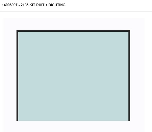 Protection UV STUV - 14006007 21/85 Kit ruit + dichting - Kit vitre + joint