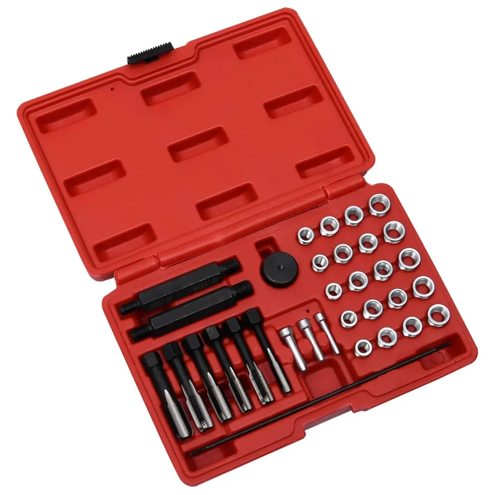 Kit de réparation filetage bougie préchauffage 33 pièces M8 M10 M12 02_0004257 avec garantie 1